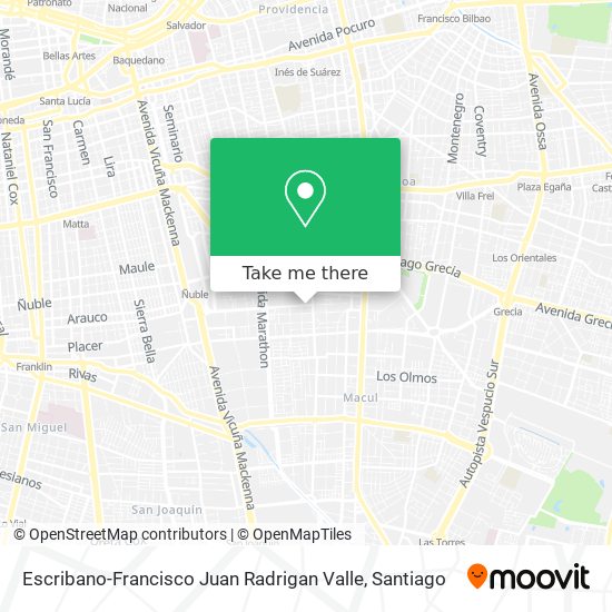 Escribano-Francisco Juan Radrigan Valle map