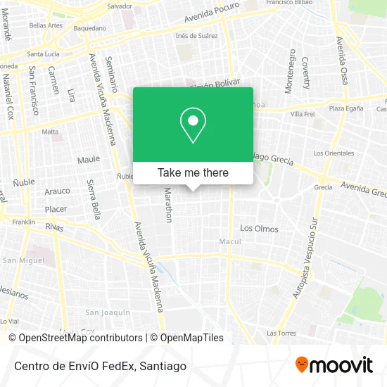 Centro de EnvíO FedEx map