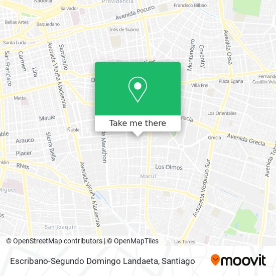 Escribano-Segundo Domingo Landaeta map