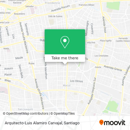 Arquitecto-Luis Alamiro Carvajal map