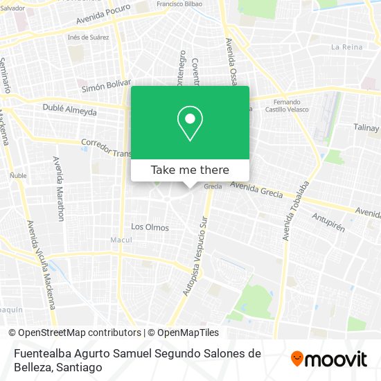 Mapa de Fuentealba Agurto Samuel Segundo Salones de Belleza