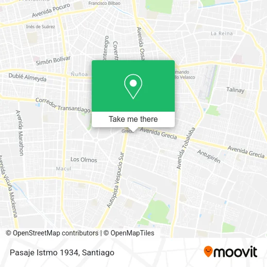 Pasaje Istmo 1934 map
