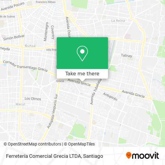 Ferretería Comercial Grecia LTDA map