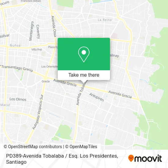 PD389-Avenida Tobalaba / Esq. Los Presidentes map