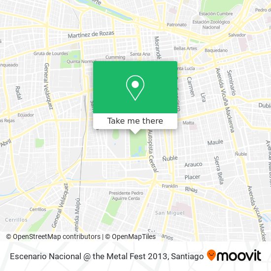 Escenario Nacional @ the Metal Fest 2013 map