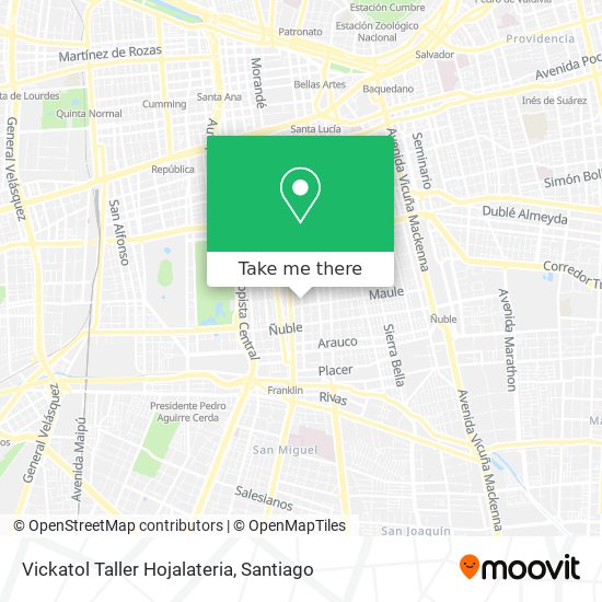 Mapa de Vickatol Taller Hojalateria