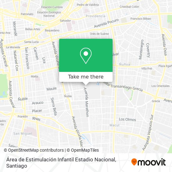 Área de Estimulación Infantil Estadio Nacional map