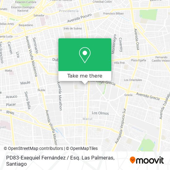 PD83-Exequiel Fernández / Esq. Las Palmeras map