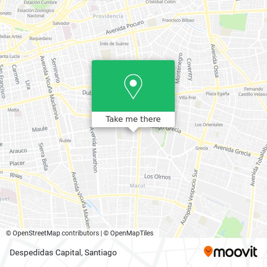 Despedidas Capital map