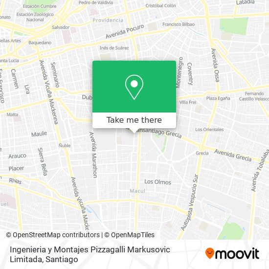 Ingenieria y Montajes Pizzagalli Markusovic Limitada map