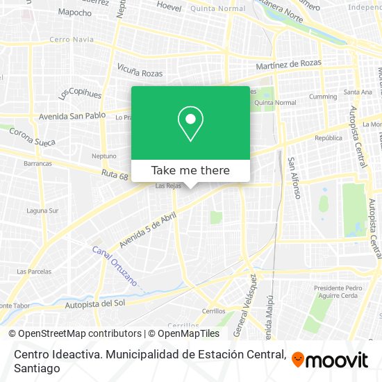Centro Ideactiva. Municipalidad de Estación Central map
