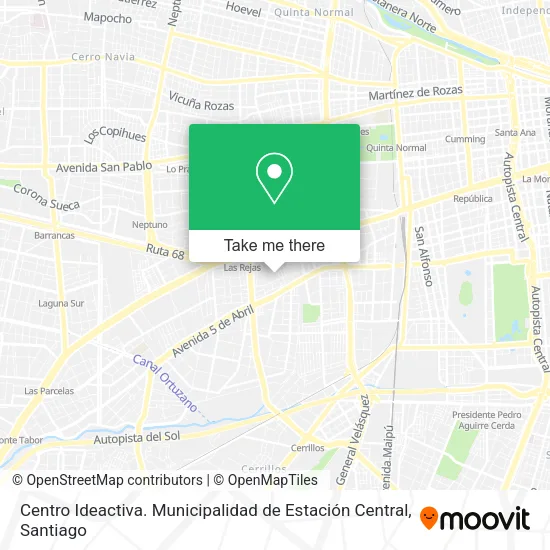 Centro Ideactiva. Municipalidad de Estación Central map