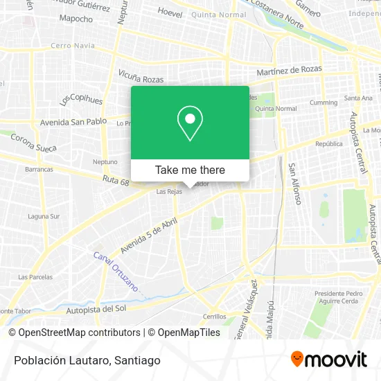 Población Lautaro map