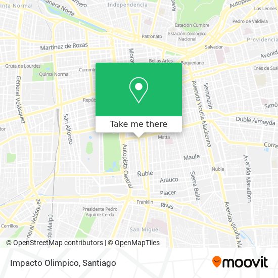 Impacto Olimpico map