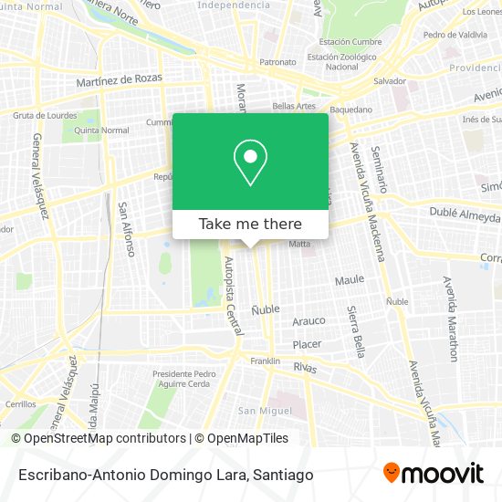 Escribano-Antonio Domingo Lara map