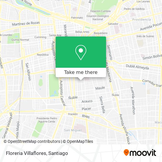 Mapa de Floreria Villaflores