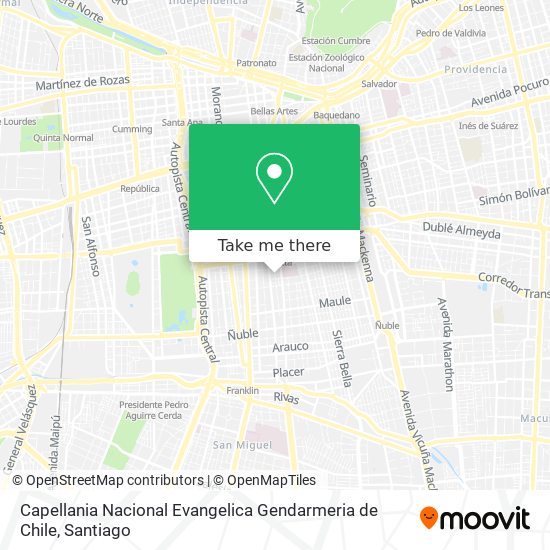 Mapa de Capellania Nacional Evangelica Gendarmeria de Chile