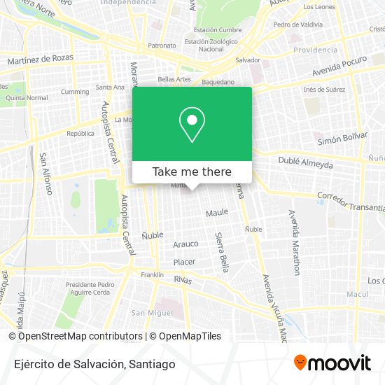 Ejército de Salvación map