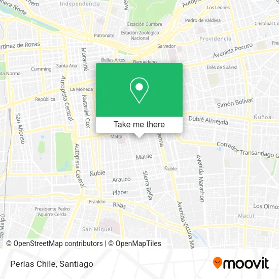 Perlas Chile map