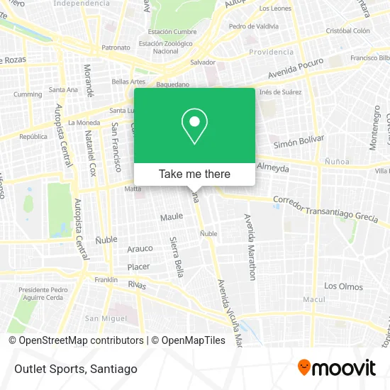 Outlet Sports map