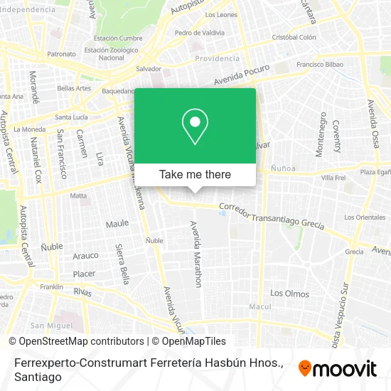 Ferrexperto-Construmart Ferretería Hasbún Hnos. map