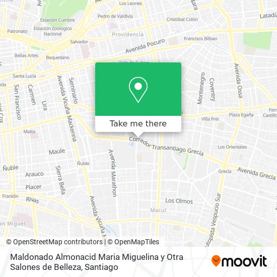 Maldonado Almonacid Maria Miguelina y Otra Salones de Belleza map
