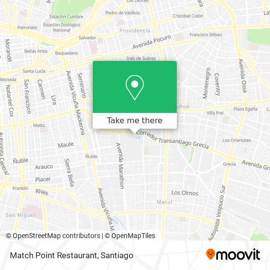 Match Point Restaurant map