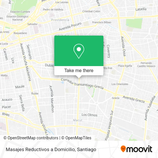 Masajes Reductivos a Domicilio map