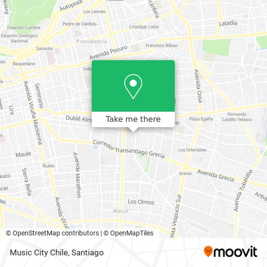 Music City Chile map