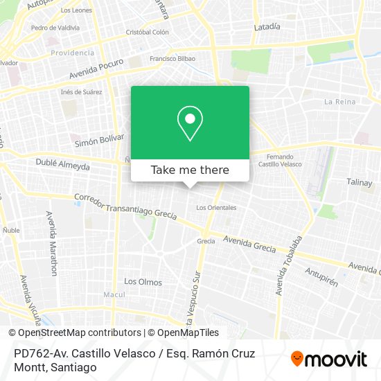 PD762-Av. Castillo Velasco / Esq. Ramón Cruz Montt map