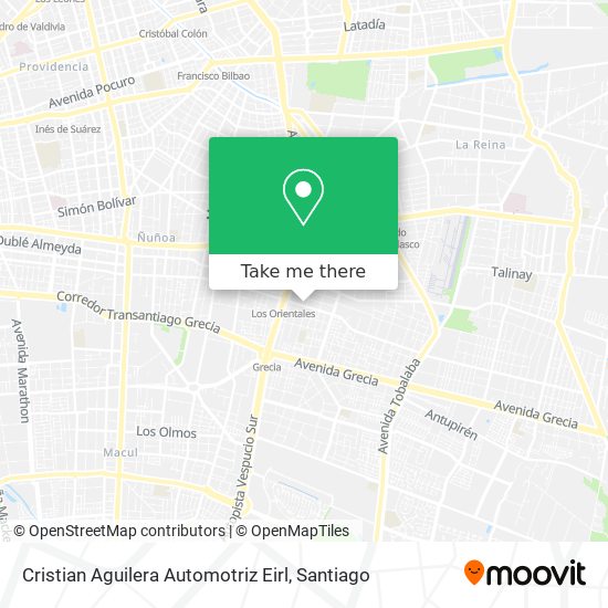 Mapa de Cristian Aguilera Automotriz Eirl