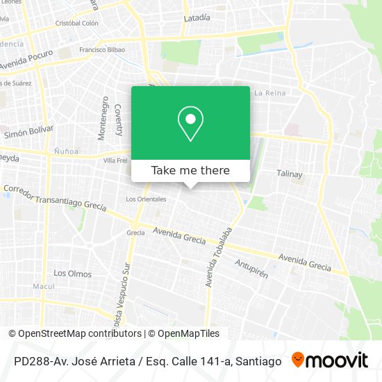 PD288-Av. José Arrieta / Esq. Calle 141-a map