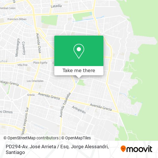 Mapa de PD294-Av. José Arrieta / Esq. Jorge Alessandri