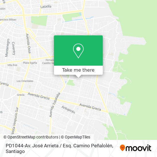 PD1044-Av. José Arrieta / Esq. Camino Peñalolén map