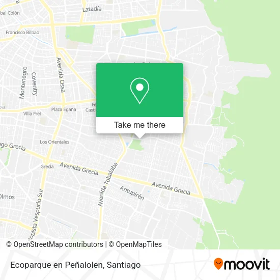 Ecoparque en Peñalolen map