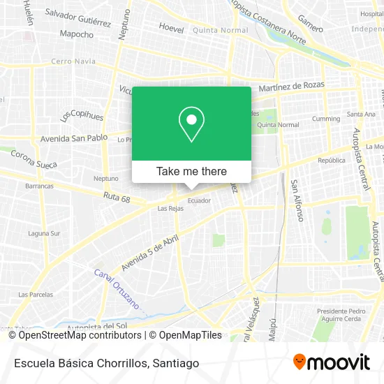 Escuela Básica Chorrillos map
