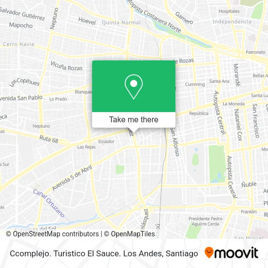 Ccomplejo. Turistico El Sauce. Los Andes map