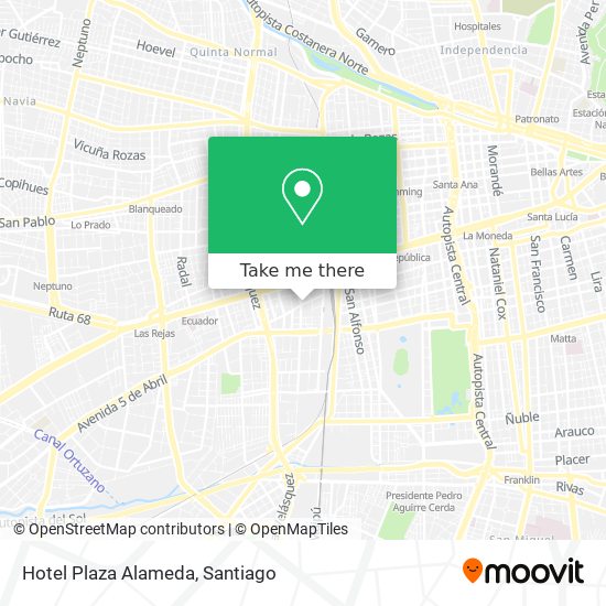 Hotel Plaza Alameda map