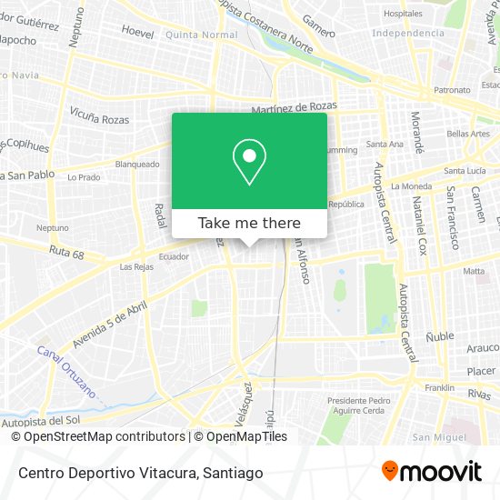 Centro Deportivo Vitacura map