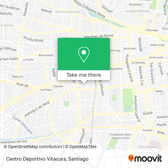 Mapa de Centro Deportivo Vitacura