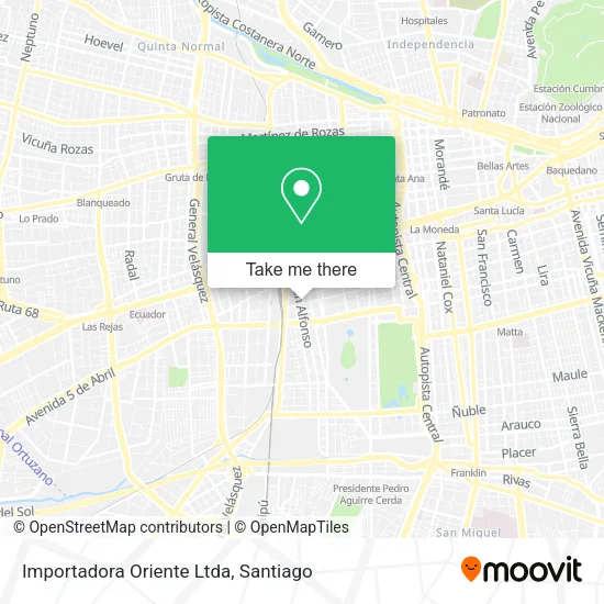 Importadora Oriente Ltda map