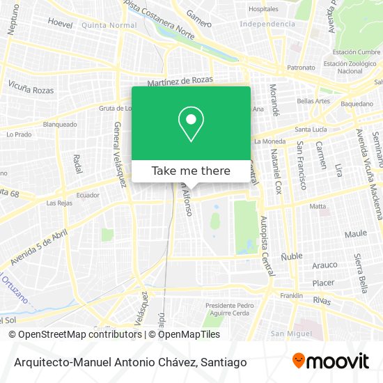 Arquitecto-Manuel Antonio Chávez map