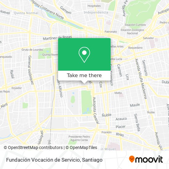 Fundación Vocación de Servicio map