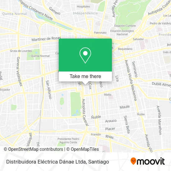 Distribuidora Eléctrica Dánae Ltda map