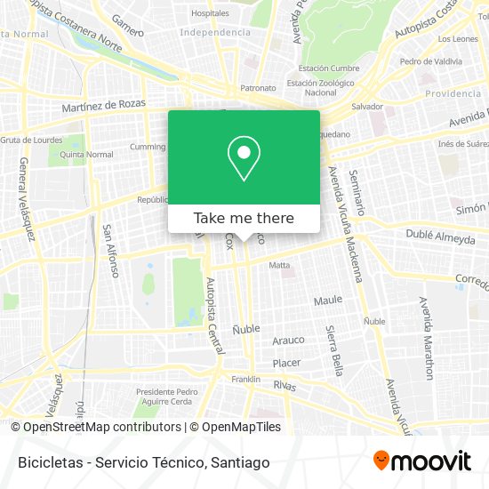 Bicicletas - Servicio Técnico map