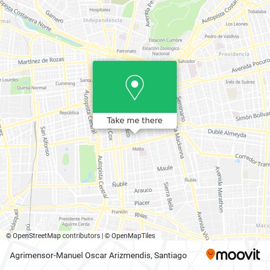 Mapa de Agrimensor-Manuel Oscar Arizmendis