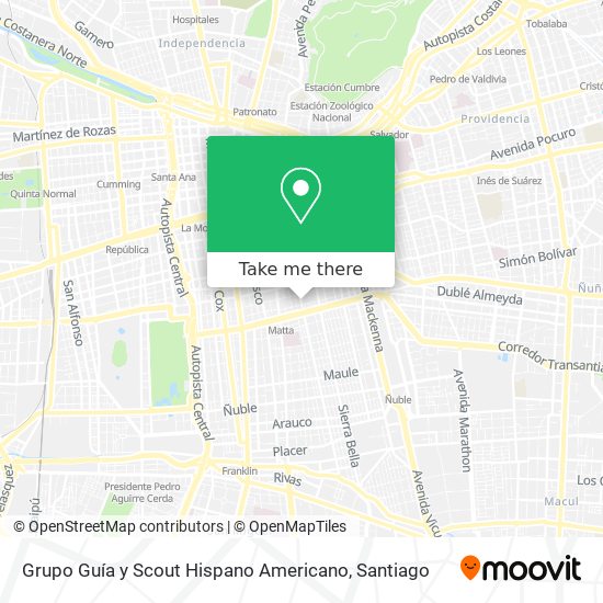 Grupo Guía y Scout Hispano Americano map