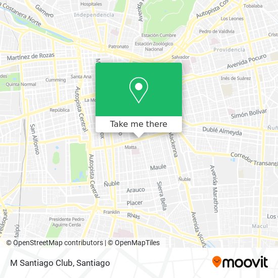 M Santiago Club map