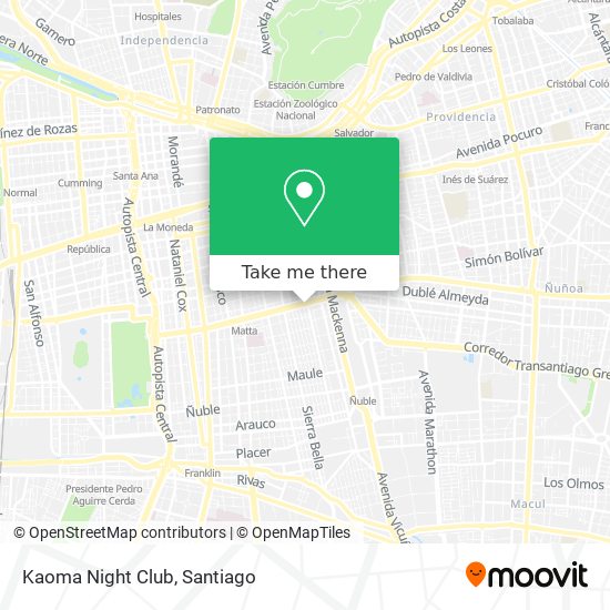 Kaoma Night Club map