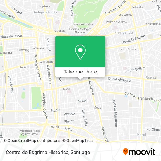 Mapa de Centro de Esgrima Histórica